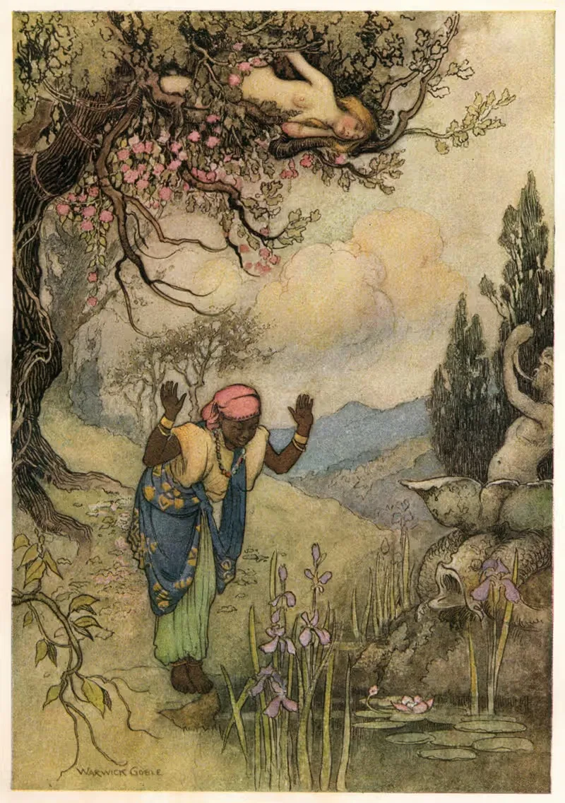 Раб на колодце by Уорик Гобл, 1911 — digital art print download
