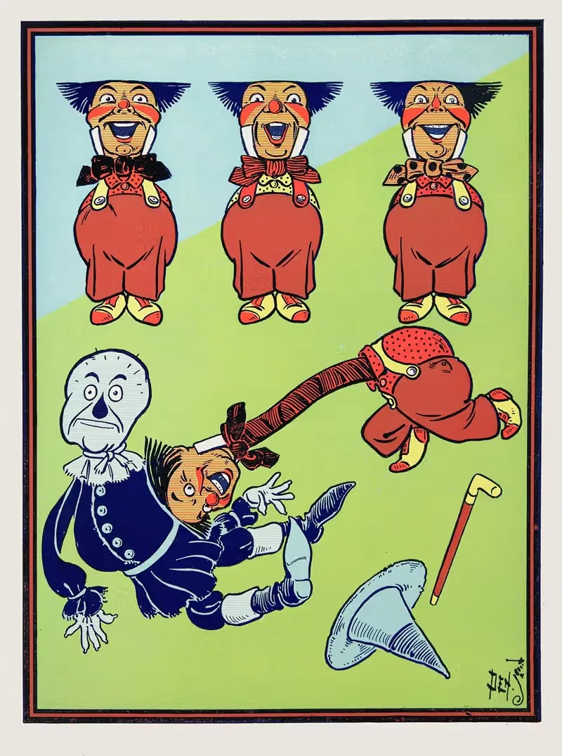 The head shot forward and struck the Scarecrow — William Wallace Denslow