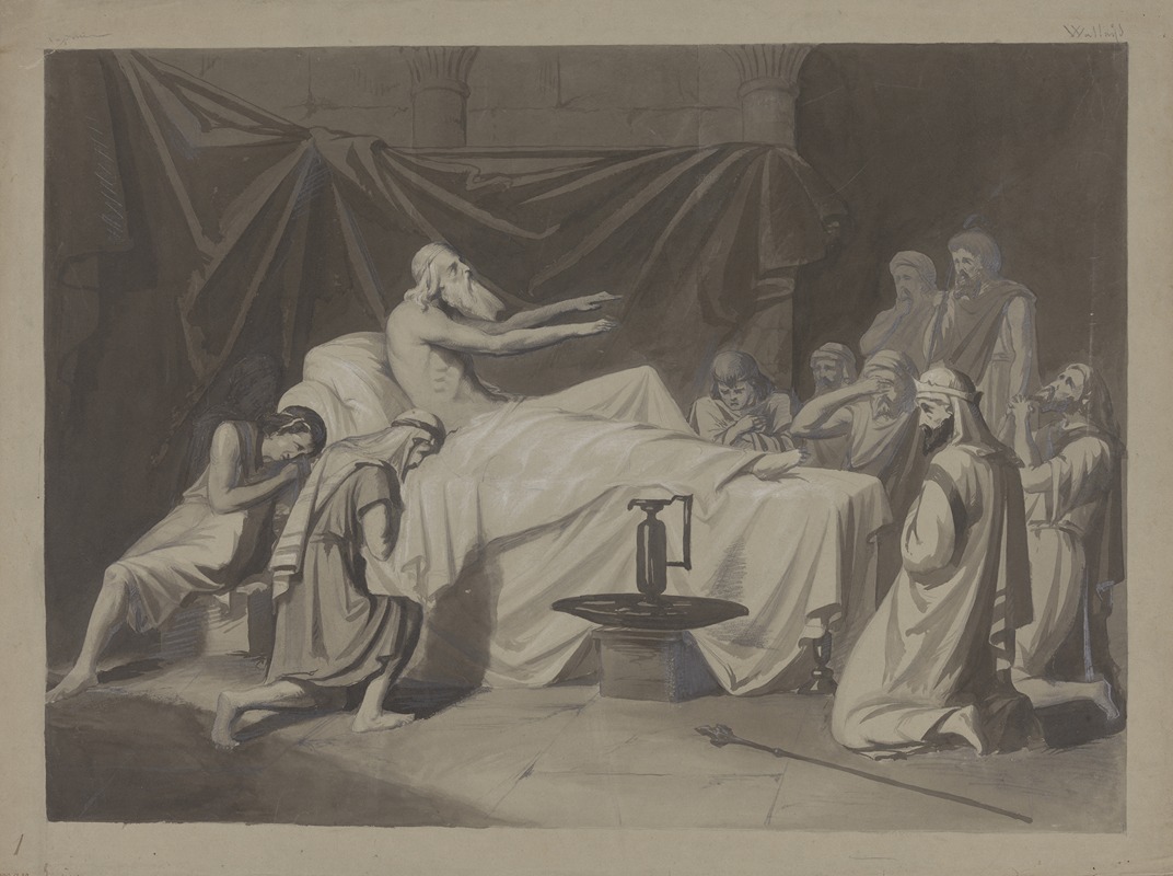 Jacob blesses Joseph's sons by Eugène Jean Copman, 1855-1859 — digital art print download