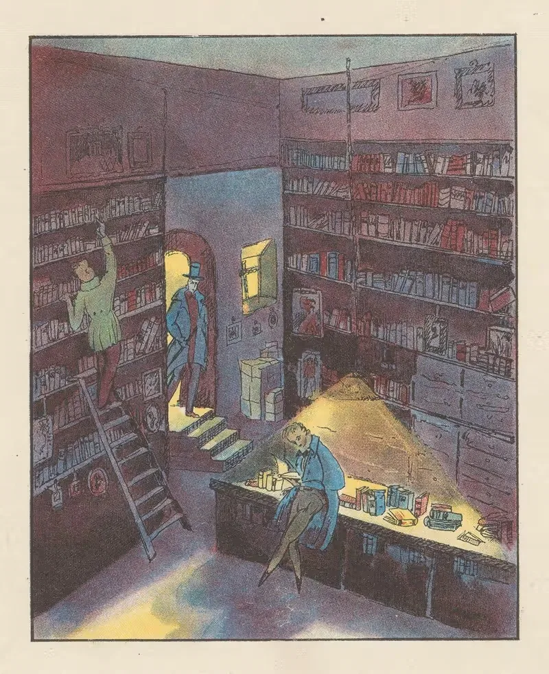 Интерьер книжного магазина by Аноним, 1920 — digital art print download