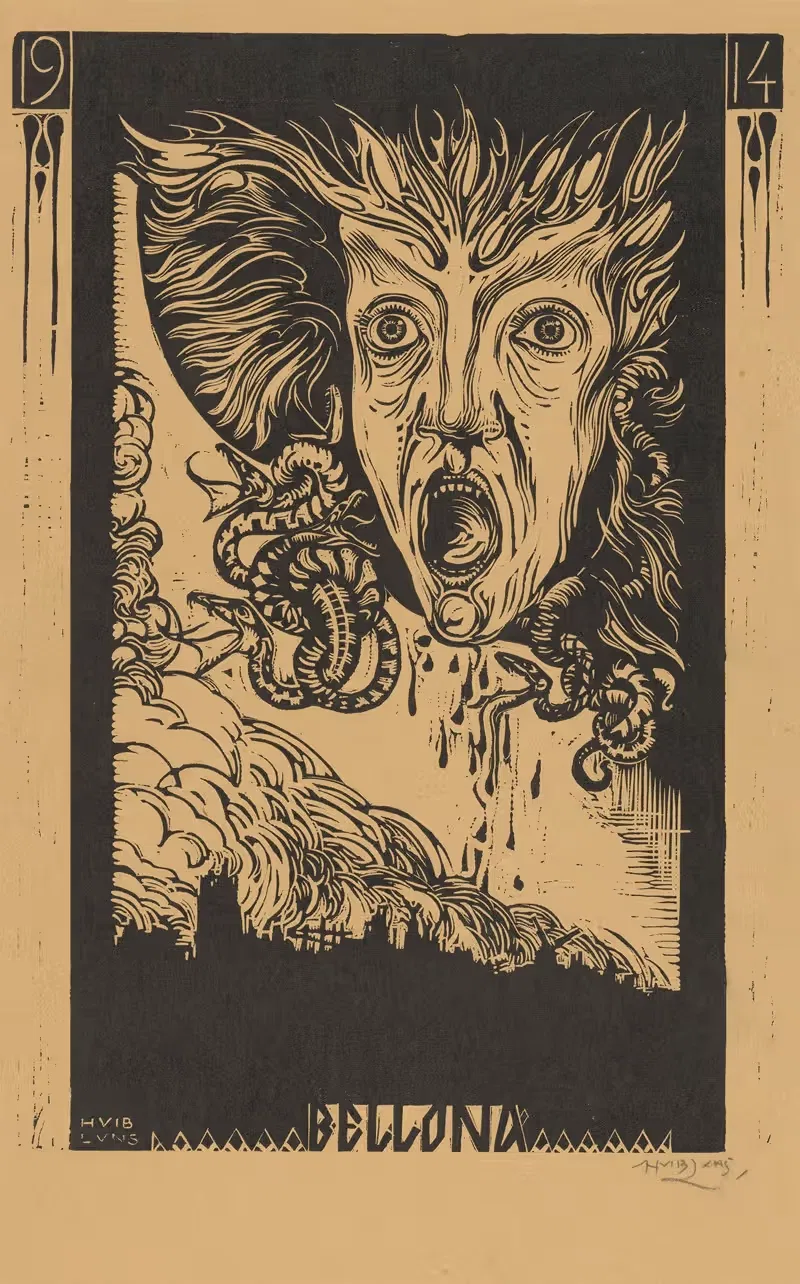 Беллона by Хуйб Лунс, 1914 — digital art print download