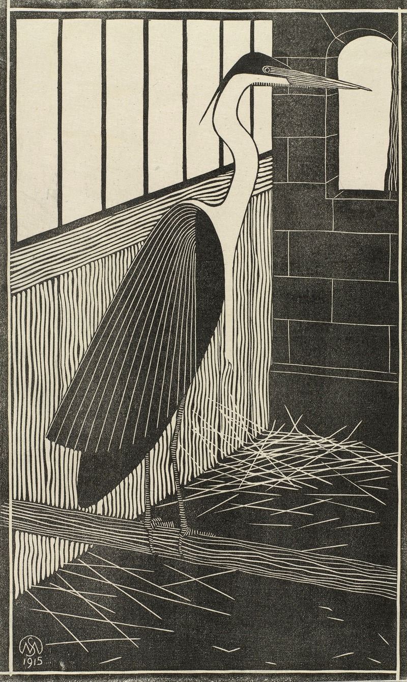 Reuzenreiger by Samuel Jessurun de Mesquita, 1915 — digital art print download