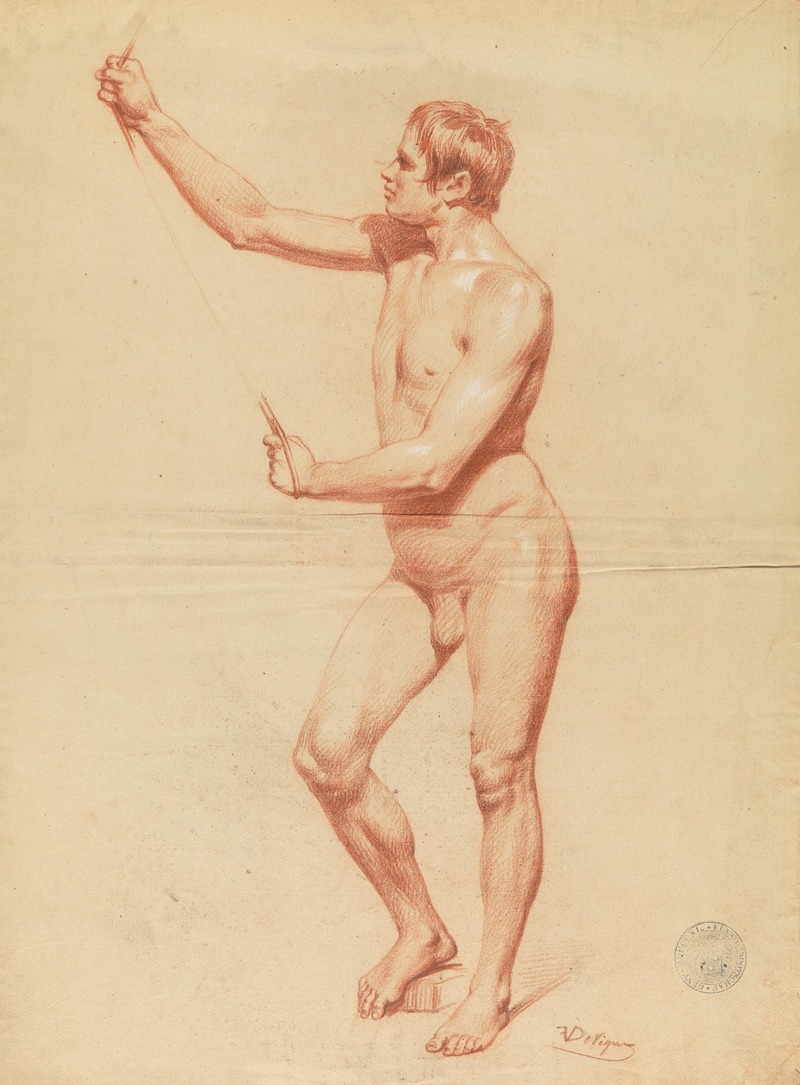 Standing male nude 3 by Феликс де Винь — digital art print download
