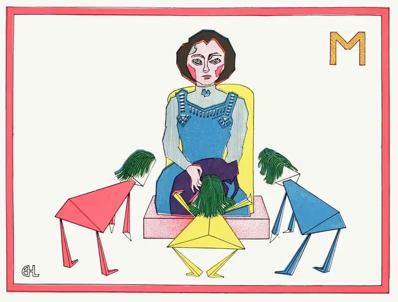 Кубики ABC – М by Эрл Харви Лайл, 1913 — digital art print download