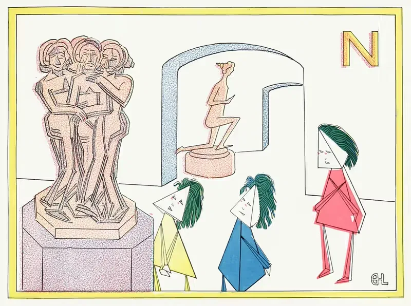 Кубики ABC – N by Эрл Харви Лайл, 1913 — digital art print download