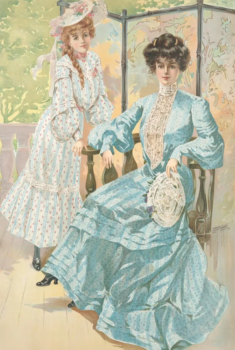 Batiste rayure soie by H. B. Claflin, 1904 — digital art print download