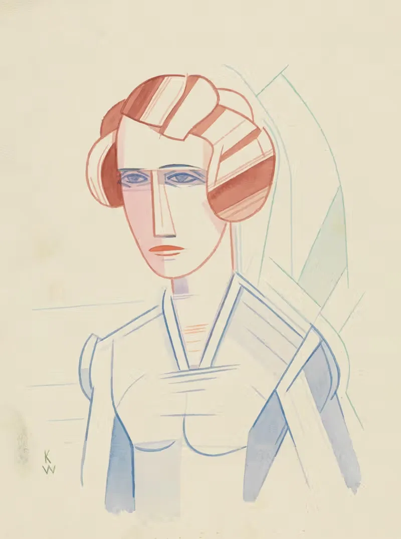 Женский портрет by Карл Винер, 1938 — digital art print download