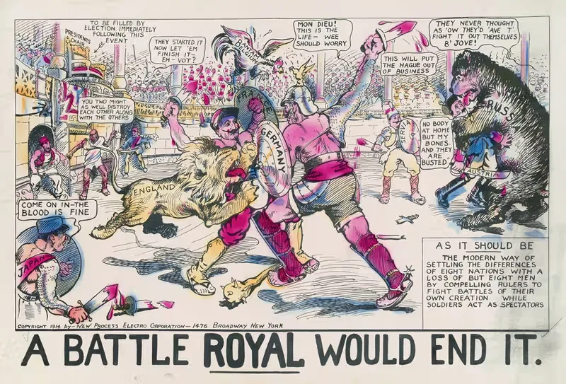 Battle royal would end it by Anonymous, 1914 — digital art print download