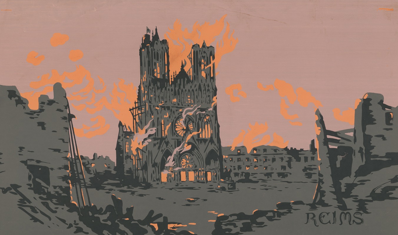 Реймс by Аноним, 1915 — digital art print download