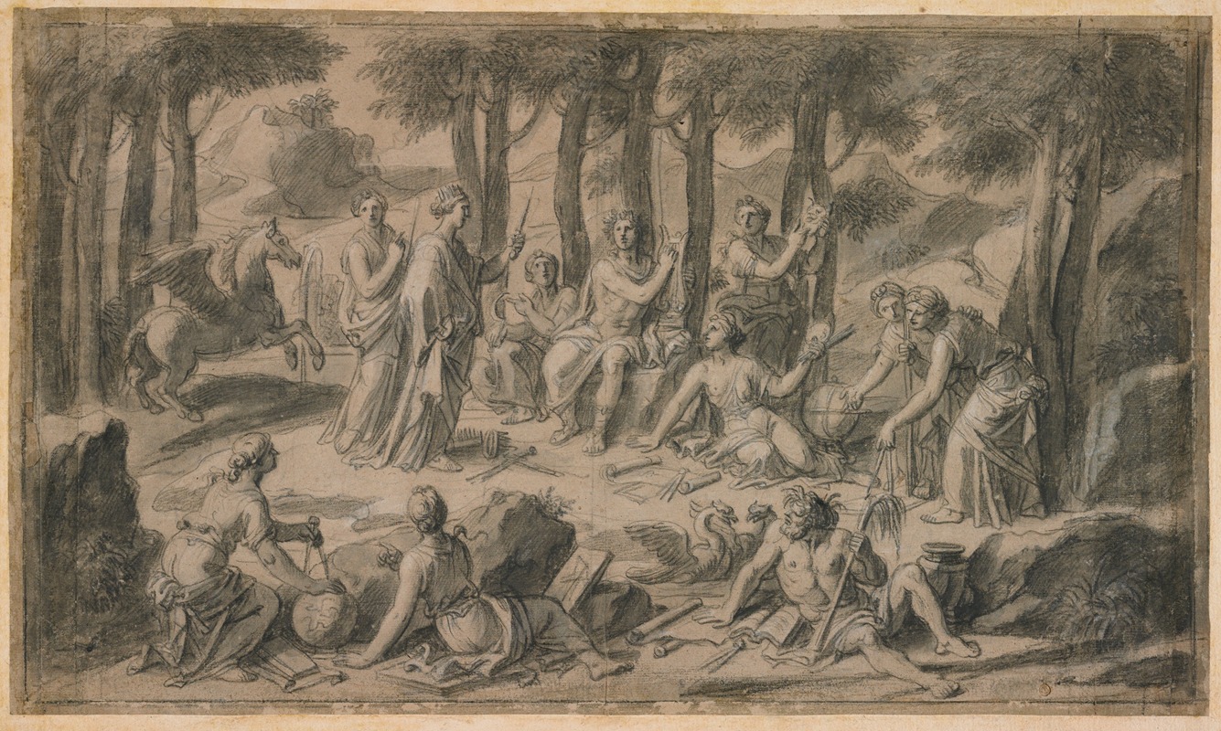 Apollo and the Muses by François Verdier — digital art print download