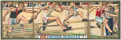 The high hurdles by Hibberd Van Buren Kline, 1909 — digital art print download