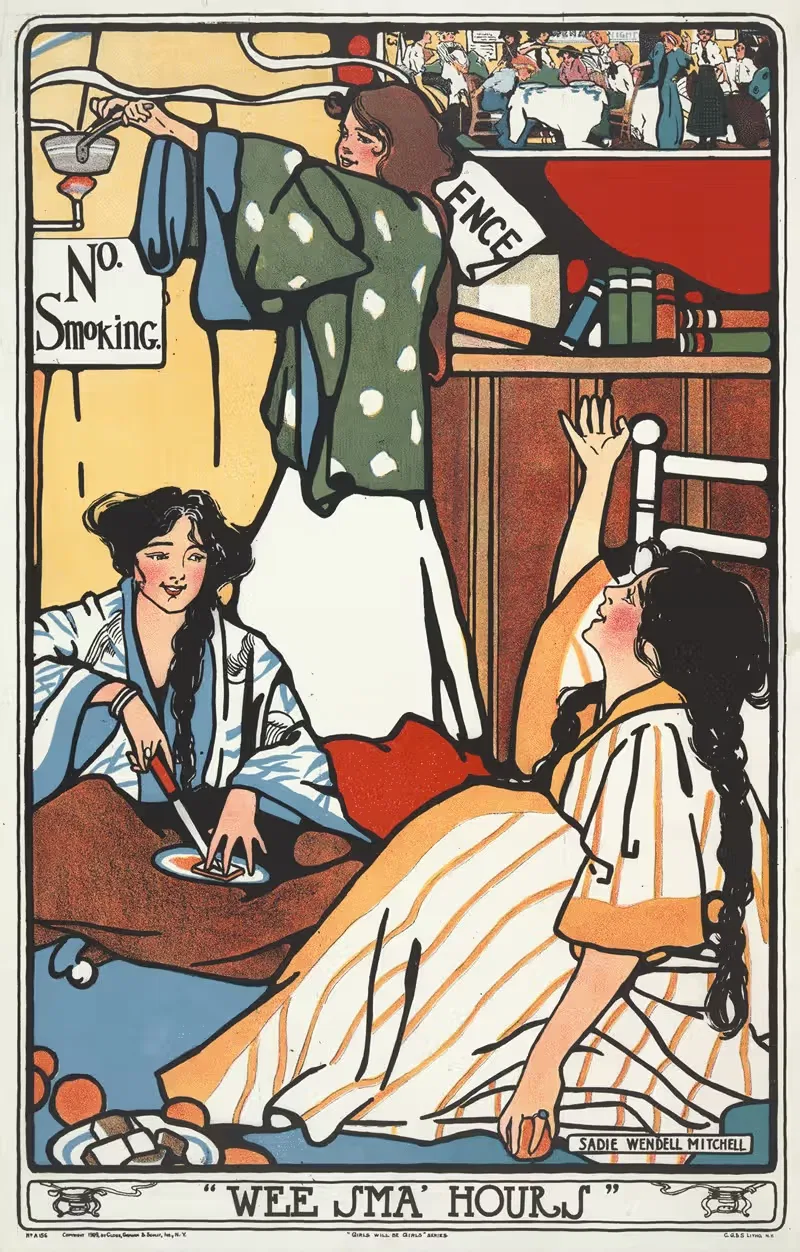 Маленькие часы by Сэди Уэнделл Митчелл, 1909 — digital art print download