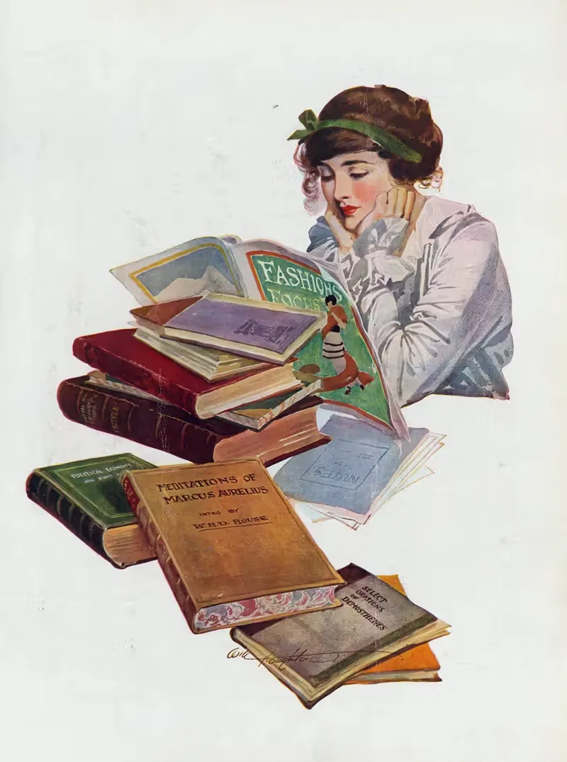 The book worm and her favorite book — Will Houghton