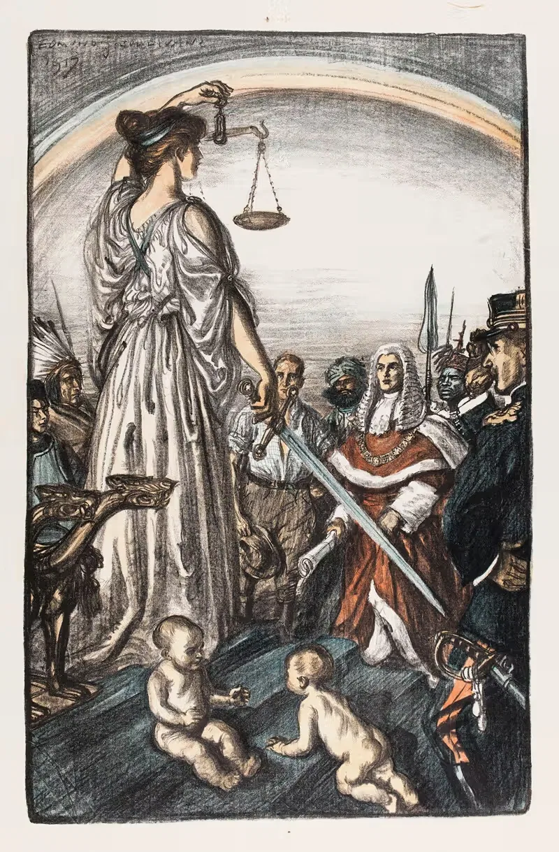 Царство справедливости by Эдмунд Джозеф Салливан, 1917 — digital art print download