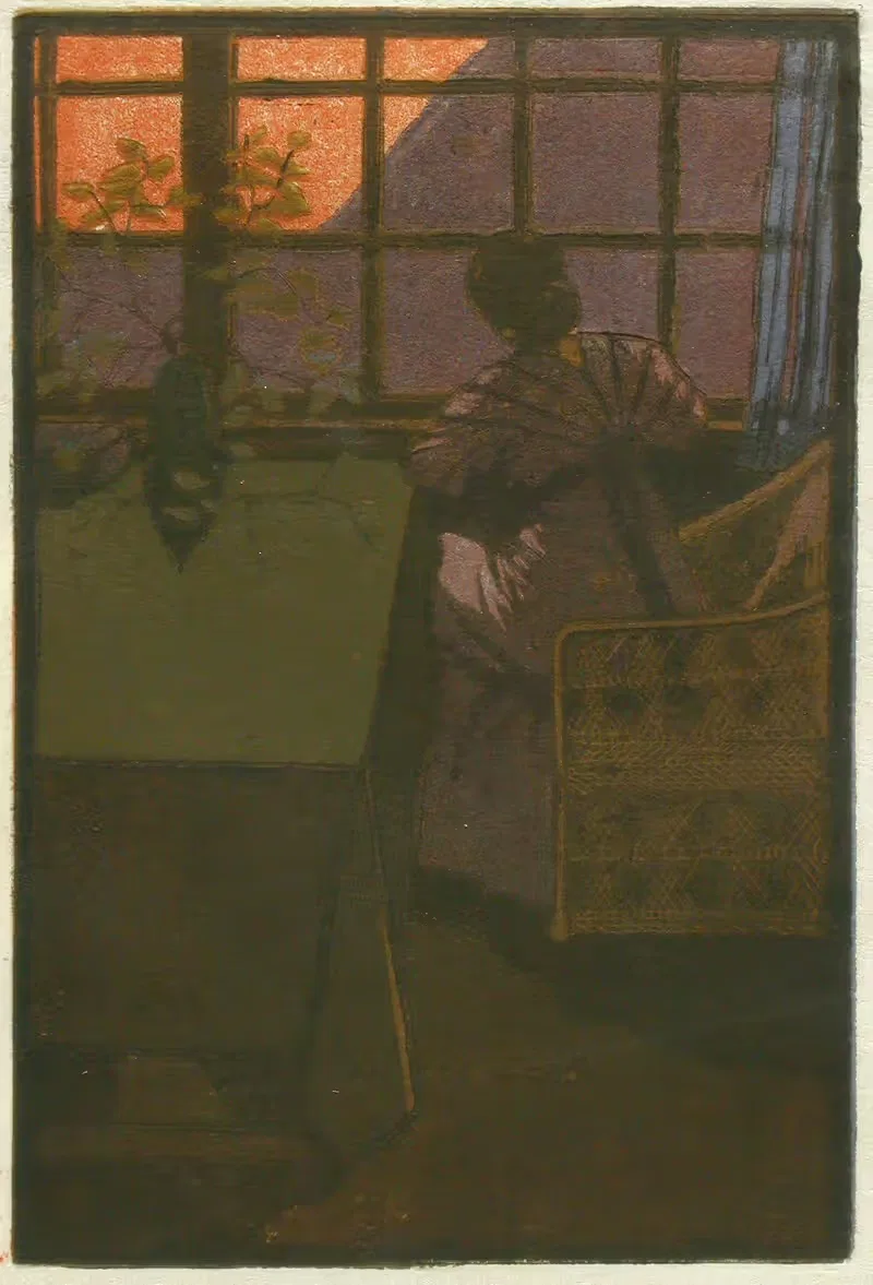 Женщина у окна by Эрик О. В. Эхрстром, 1908 — digital art print download