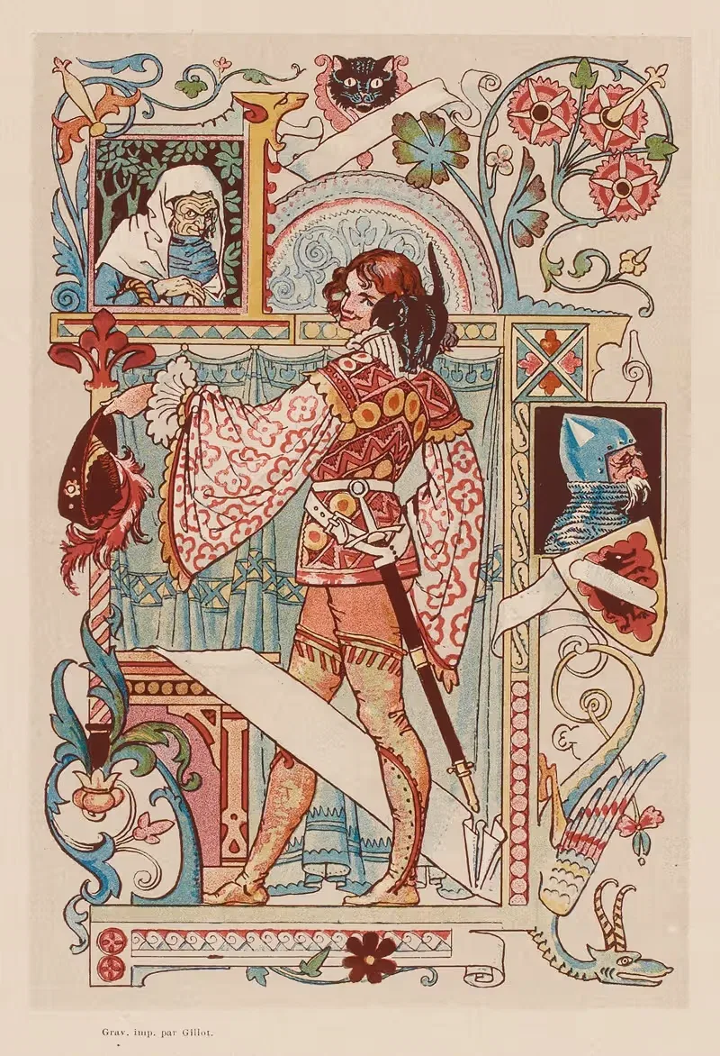 Рыцарь, записанный в миниатюре by Эжен Грассе — digital art print download