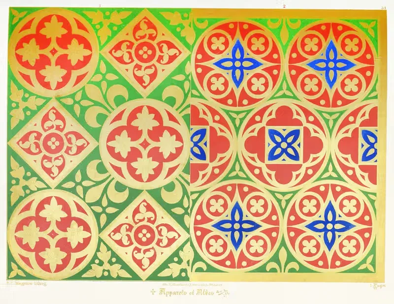 Apparels for Albes. 2 by Augustus Pugin, 1846 — digital art print download