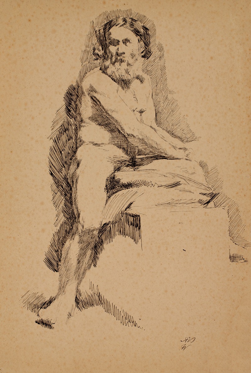 Seated Male Nude — Гюстав Ванез