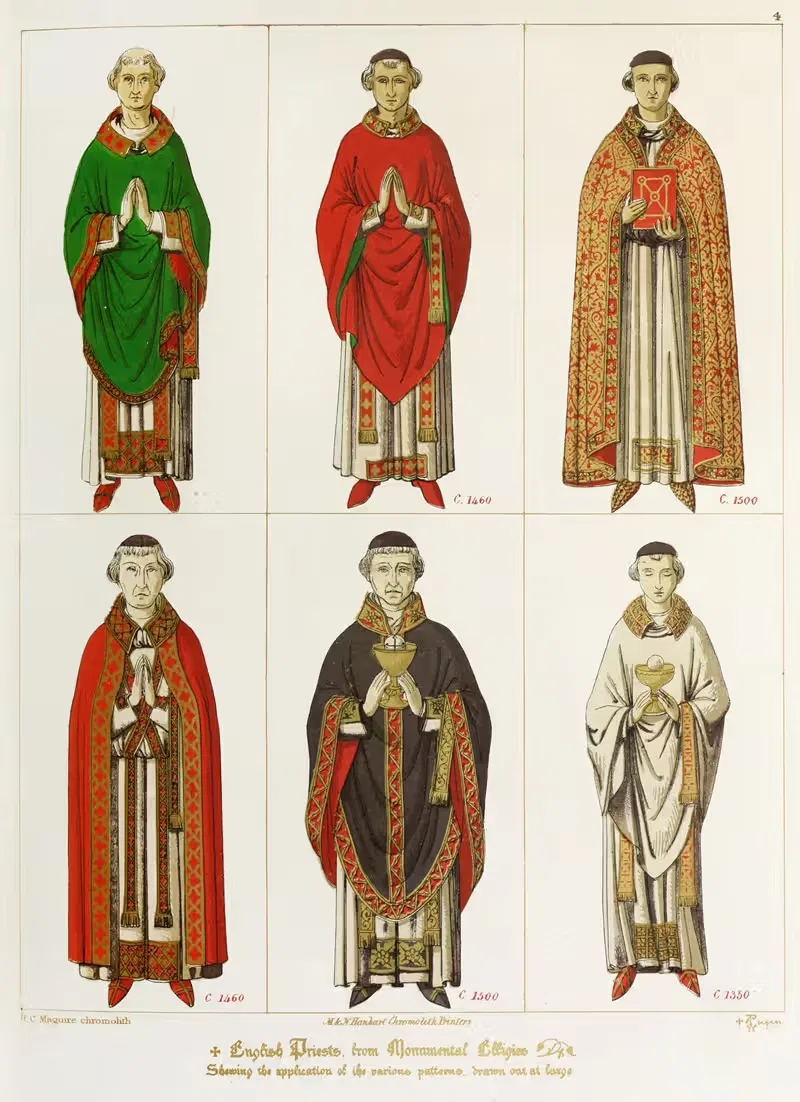 English Priests by Augustus Pugin, 1846 — digital art print download