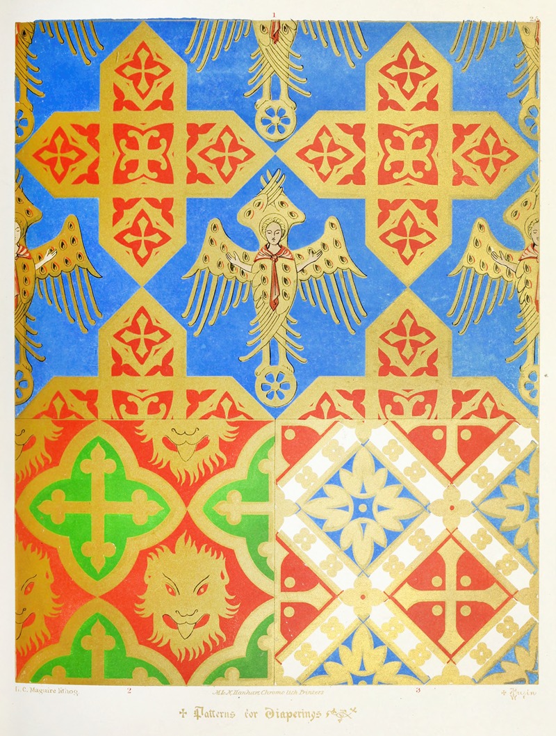 Шаблоны для подгузников 2 by Август Пюжин, 1846 — digital art print download