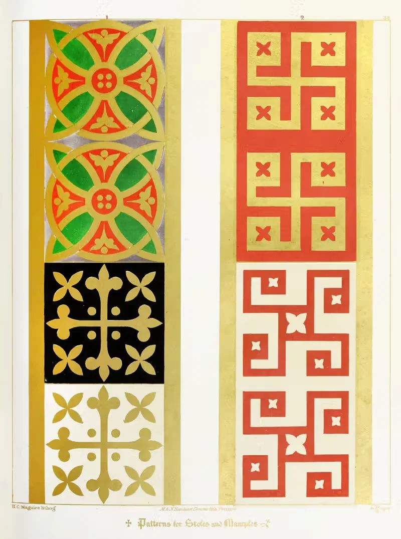 Шаблоны для стулов и манипул 2 by Август Пюжин, 1846 — digital art print download