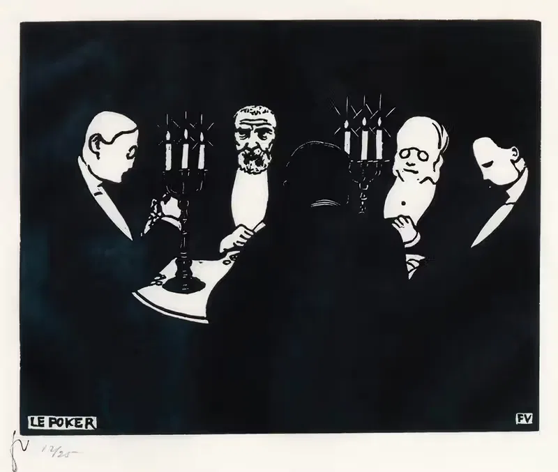 Игра в покер by Феликс Валлотон — digital art print download