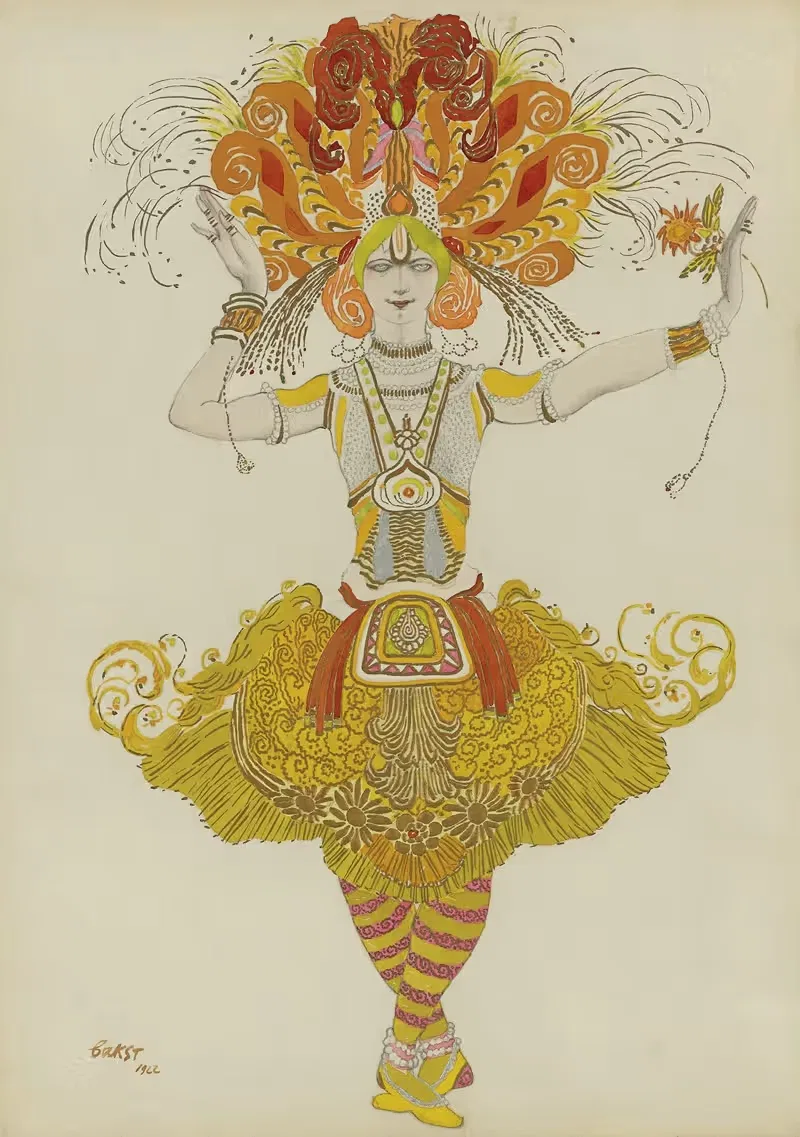 Дизайн костюма для Огненной птицы by Леон Бакст, 1922 — digital art print download