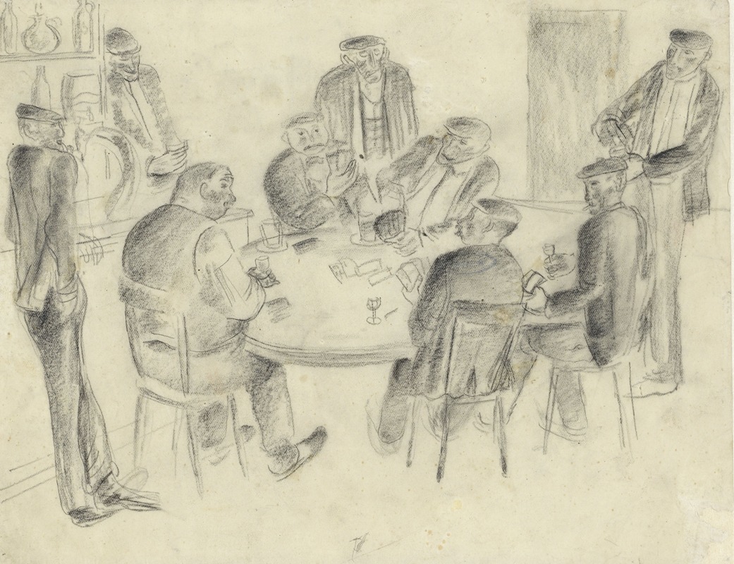Kaartspelers in café — Henk Henriët