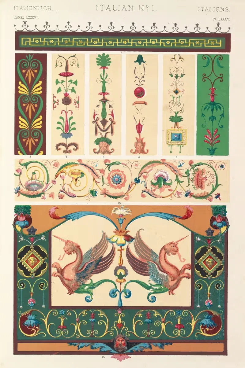 Итальянский №1 by Оуэн Джонс, 1856 — digital art print download