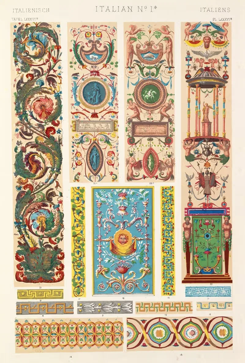 Итальянский №1a by Оуэн Джонс, 1856 — digital art print download