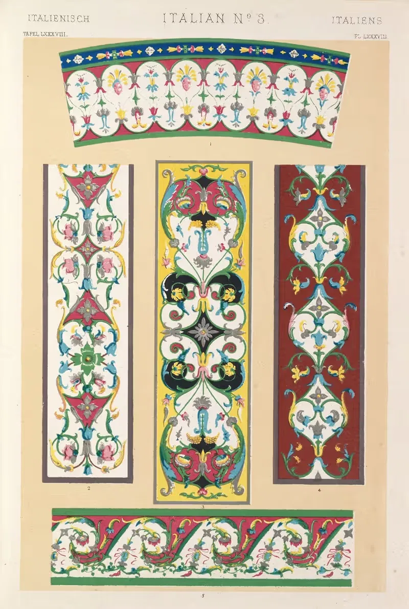 Итальянский № 3 by Оуэн Джонс, 1856 — digital art print download