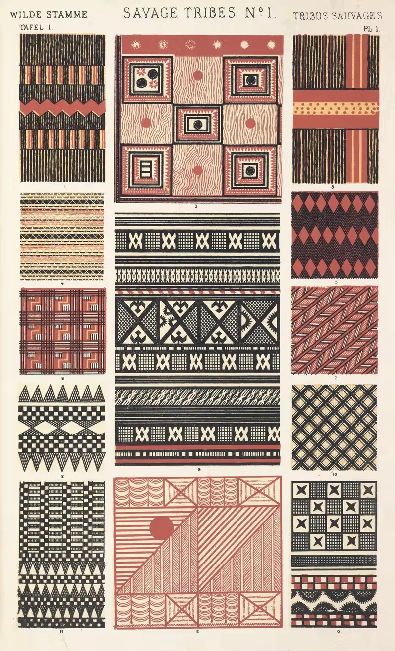 Savage Tribes No. 1 by Owen Jones, 1856 — digital art print download