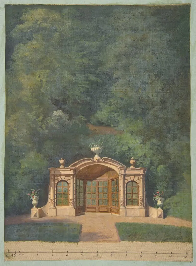 A garden pavilion in a forested landscape — Jules-Edmond-Charles Lachaise