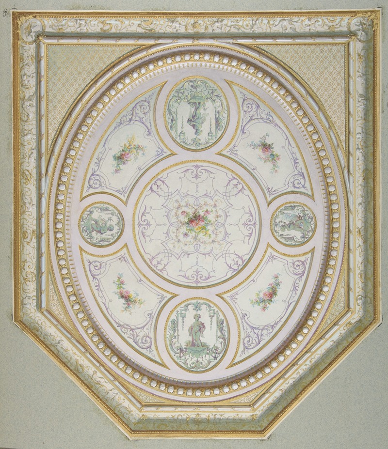 Ceiling Design by Jules-Edmond-Charles Lachaise — digital art print download