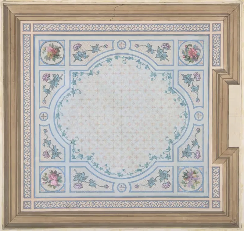Дизайн потолка ванной, отель Кахен д'Анвер by Жюль-Эдмон-Шарль Лашаиз — digital art print download