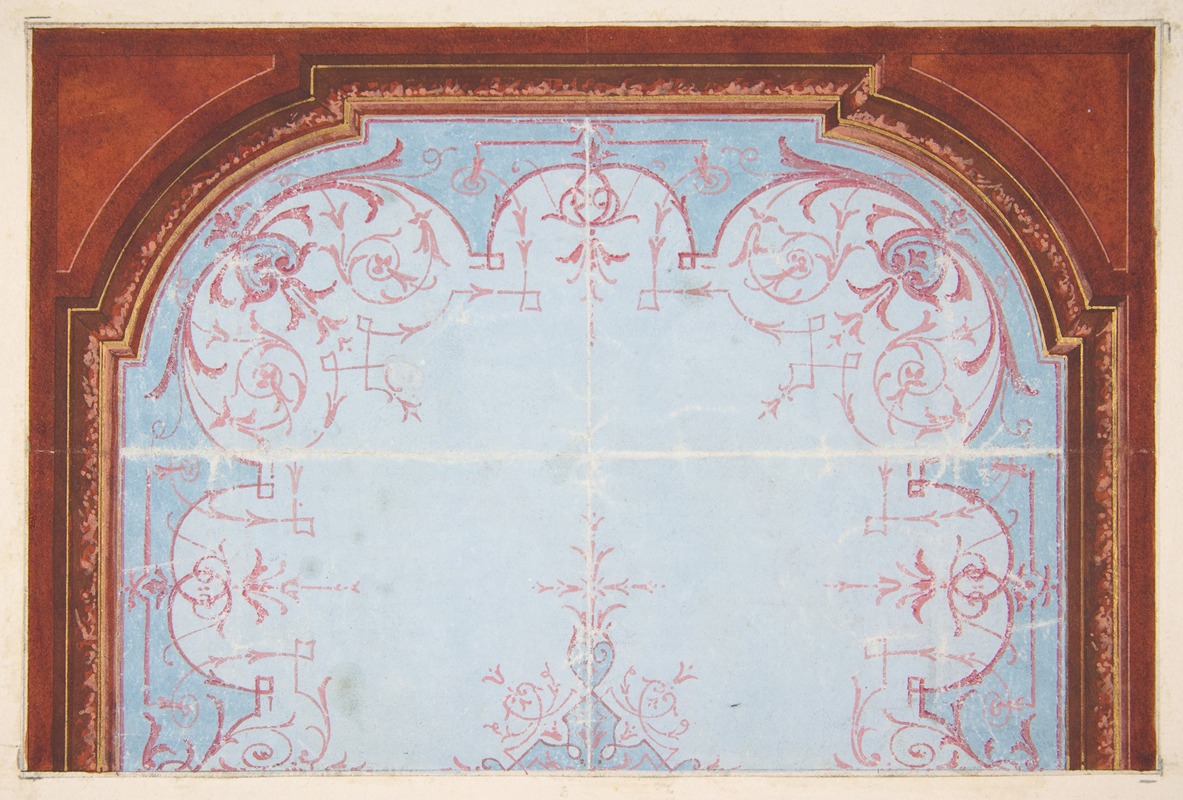 Partial design for painted ceiling by Jules-Edmond-Charles Lachaise — digital art print download