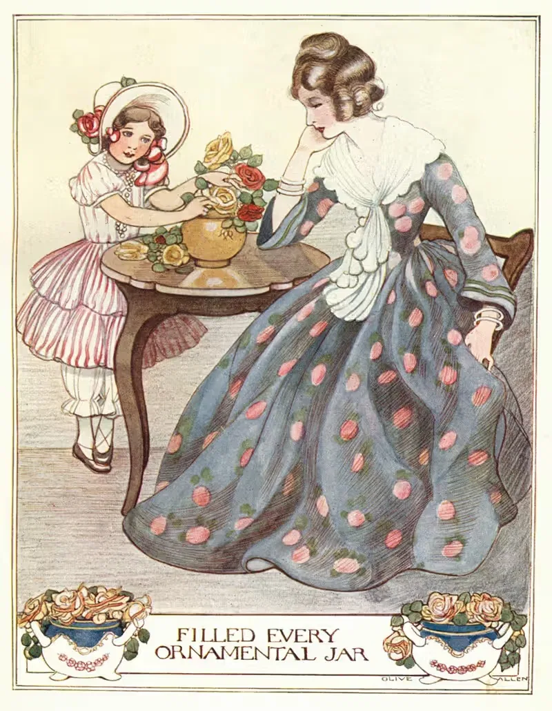 Наполнил каждую декоративную банку by Олив Аллен, 1909 — digital art print download