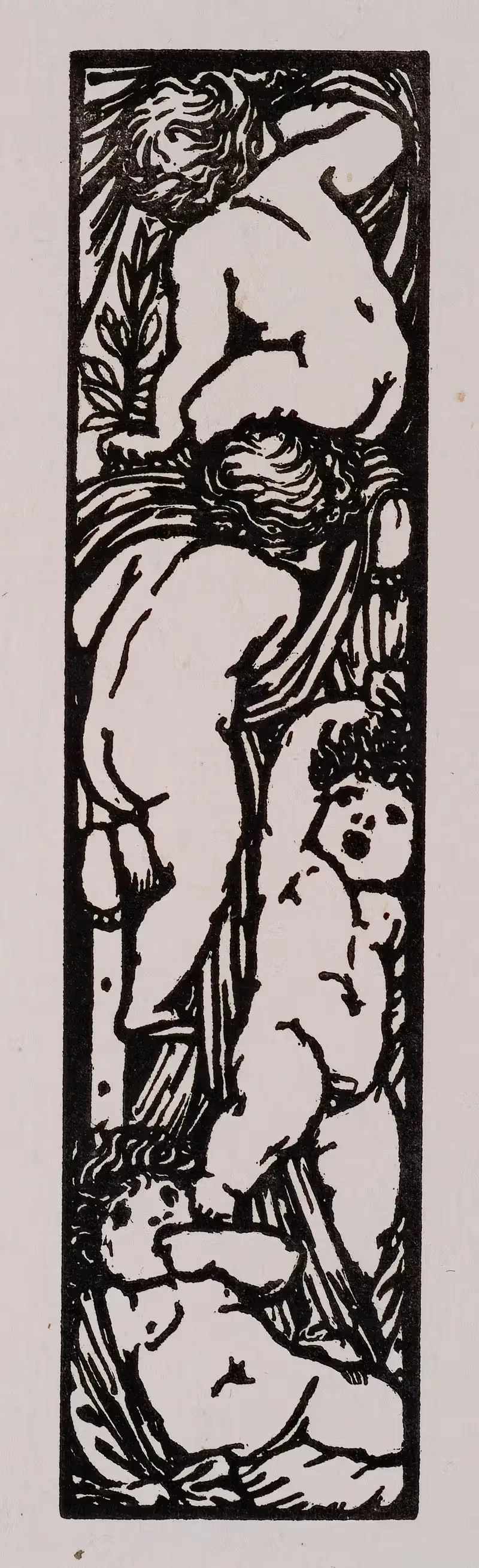 Love is Enough – Upright Border or Sidepiece with four Putti — William Morris