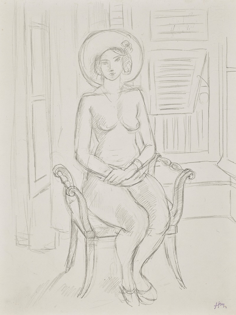 Etude pour La robe jaune by Henri Matisse, 1929-1931 — digital art print download