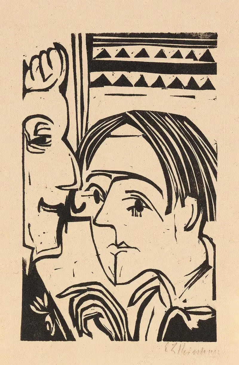 Женщина и мужчина by Эрнст Людвиг Кирхнер, 1927 — digital art print download