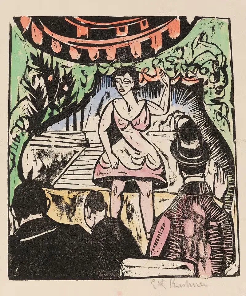 Маленькое варьете с певицей by Эрнст Людвиг Кирхнер, 1912 — digital art print download