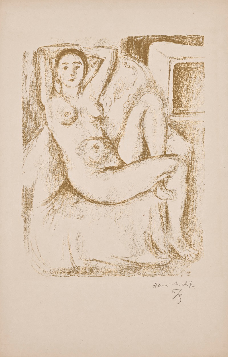 Nu au fauteuil bistre by Анри Матисс, 1925 — digital art print download