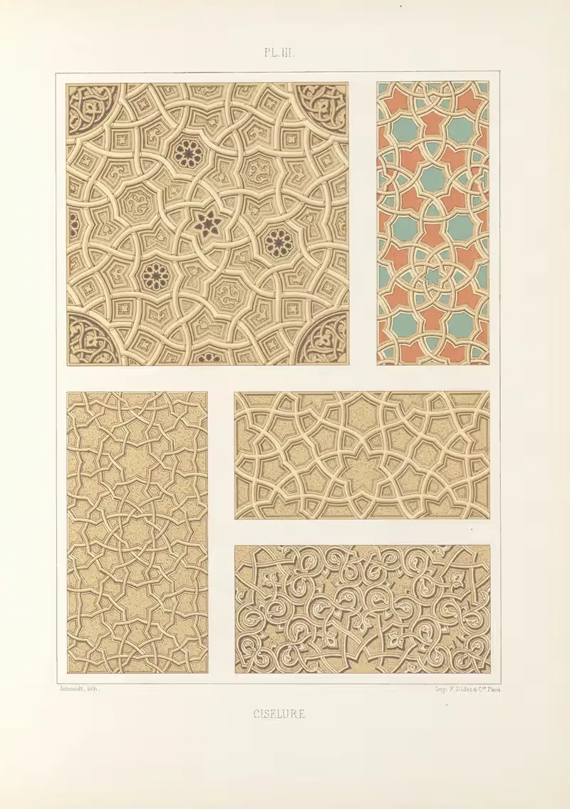 Les éléments de l'art arabe pl 193 by Jules Bourgoin, 1879 — digital art print download