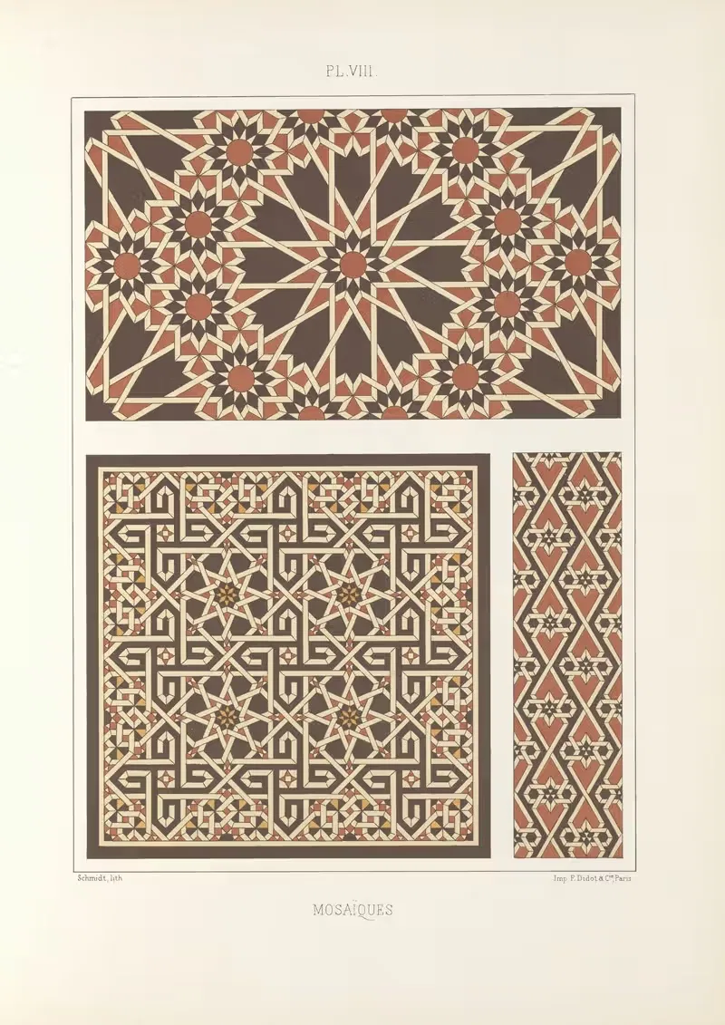 Les éléments de l'art arabe pl 198 by Jules Bourgoin, 1879 — digital art print download