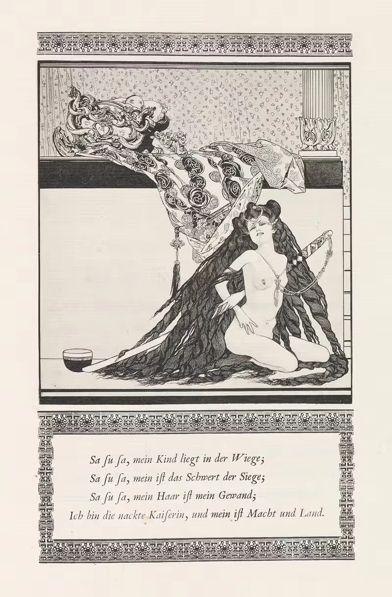 Красивое девочка из Пау by Отто Юлиус Бирбаум, 1910 — digital art print download