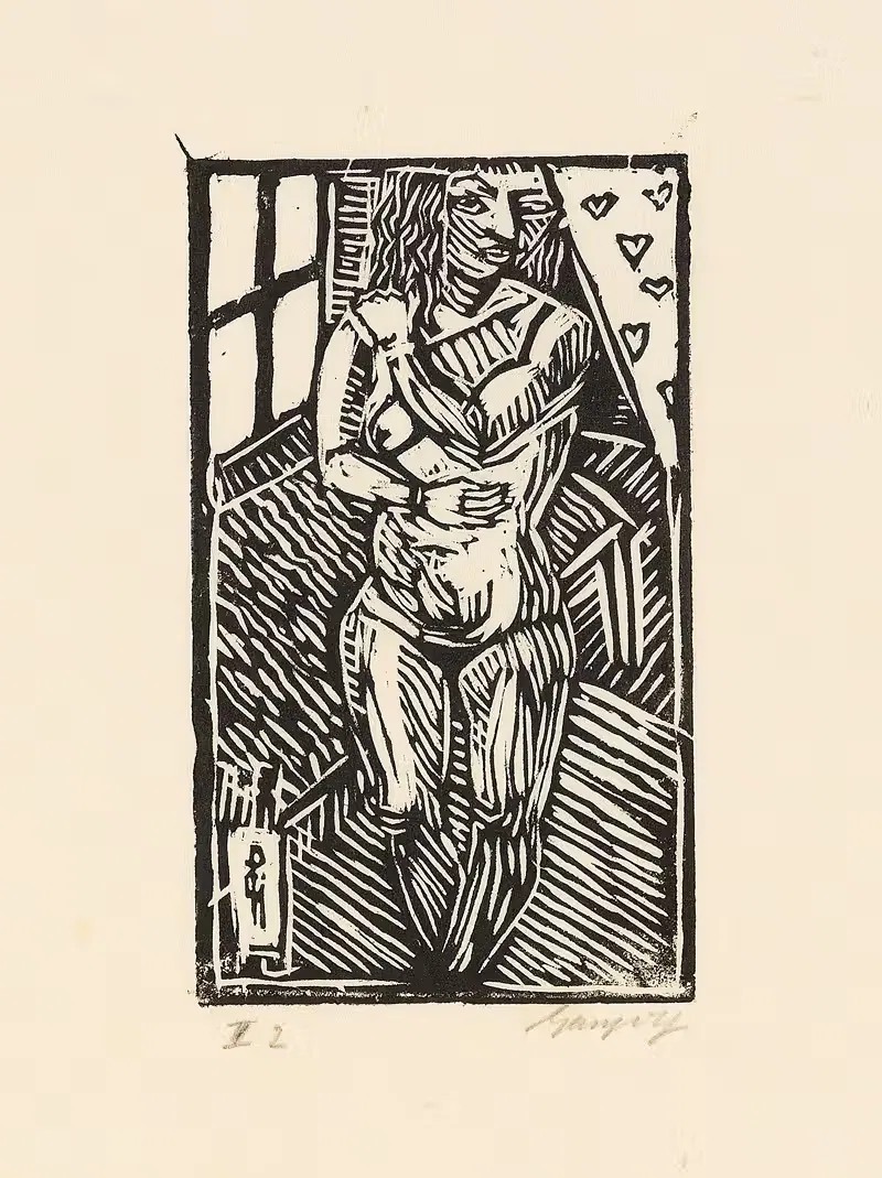 Стоящий акт спереди by Поль Ганголф, 1920 — digital art print download