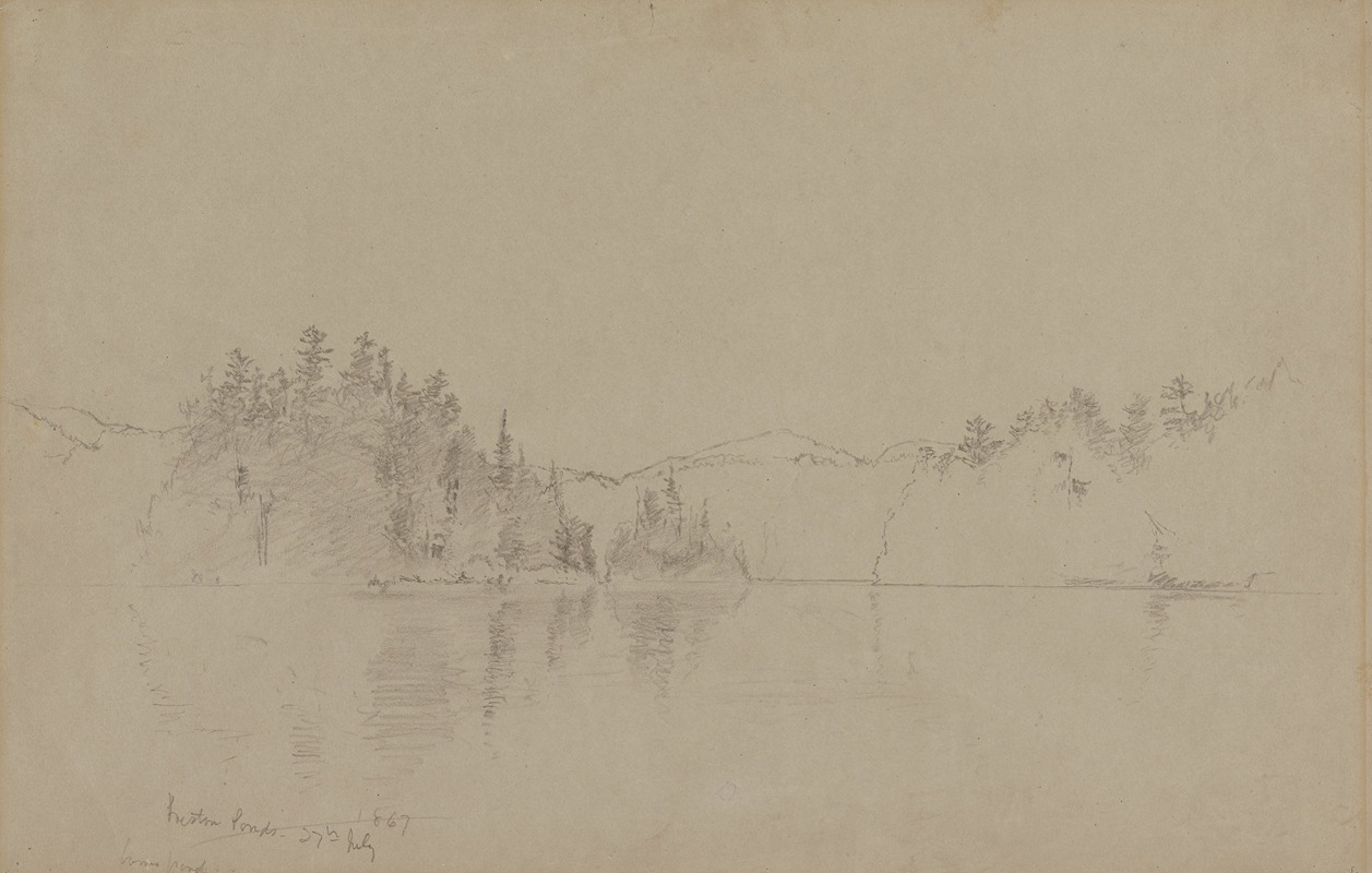 Preston Ponds, Adirondacks by Гомер Додж Мартин, 1867 — digital art print download