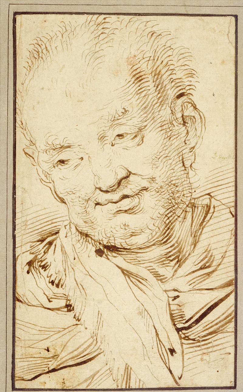 Head of a Man by Jan Van Bouckhorst — digital art print download