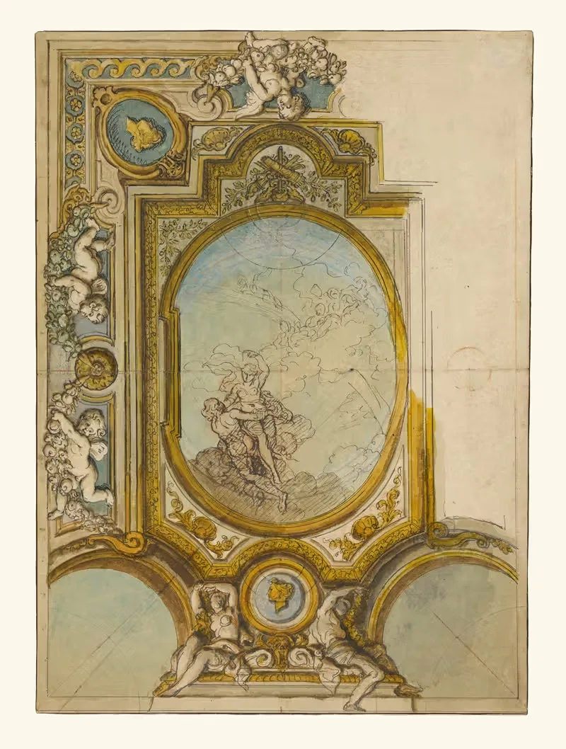 Эскизы для потолочного декора by Шарль де Ла Фосс, 1680 — digital art print download