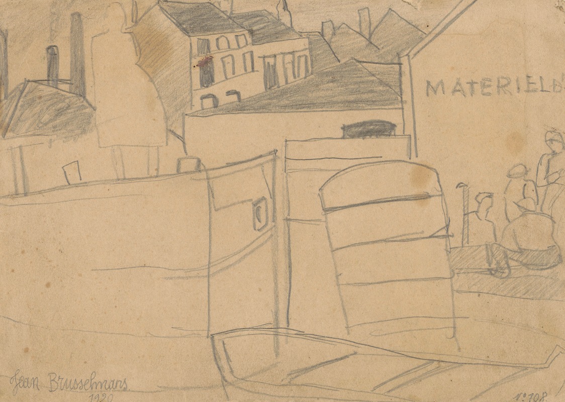 City view by Жан Бруссельманс, 1920 — digital art print download